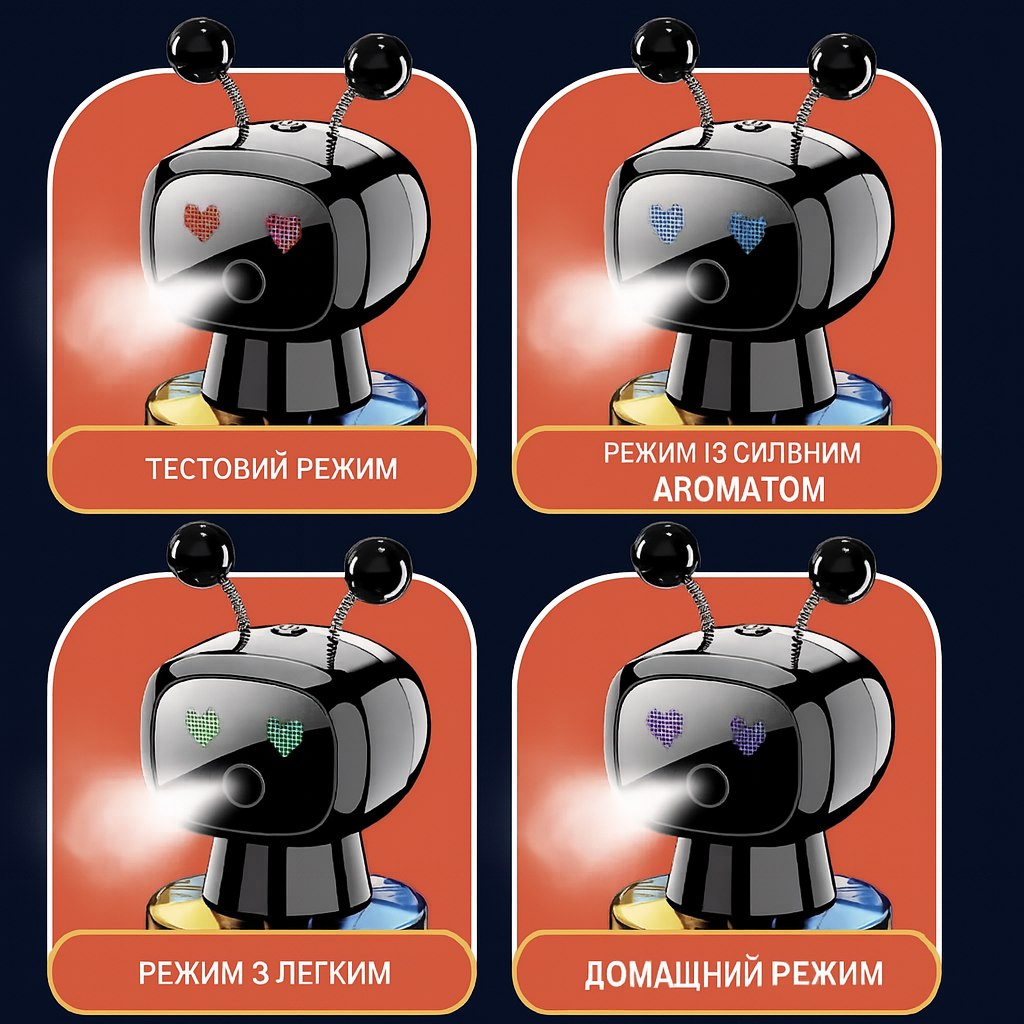 Ароматизатор автомобільний Robot інтерактивний автоматичний (2662771704) - фото 6 Ароматизатор автомобільний Robot інтерактивний автоматичний (2662771704) - фото 6