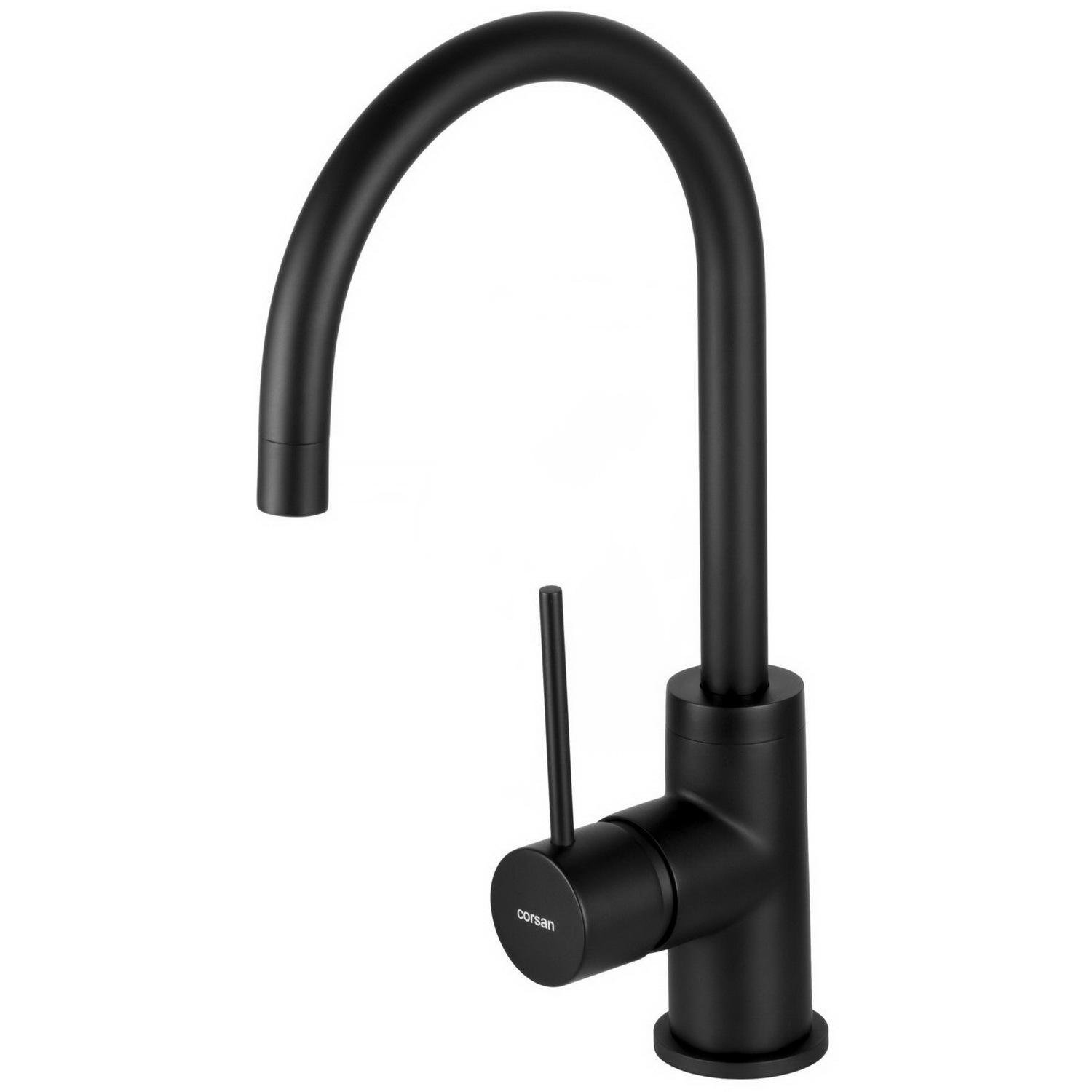 Змішувач для кухні Corsan LUGO reac-10000000066 одноважільний Чорний (158783)