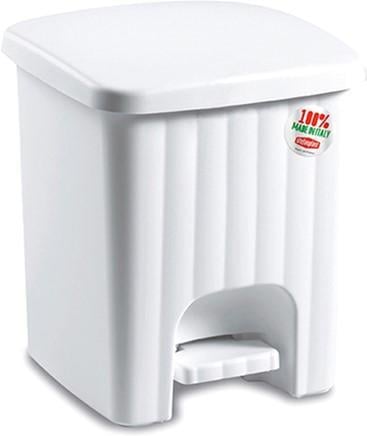 Ведро Stefanplast PEDALINA 38505 пластиковое с педалью 4,5 л Белый (37960)