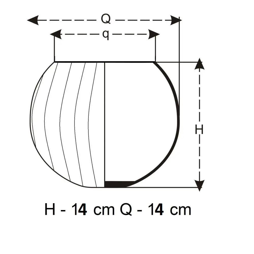 Ваза шар сферическая OPTYK d 14 см (2868D) - фото 4 Ваза шар сферическая OPTYK d 14 см (2868D) - фото 4