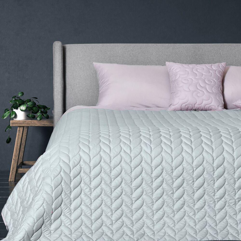 Покрывало на кровать Warmis двухстороннее антиаллергенное 220х240 см. Мятный/Светло-серый (26103)