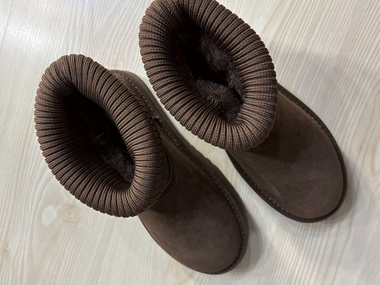 Угги женские Hengji 56-7 с манжетом носком на высокой подошве р. 40 Коричневый (5745) - фото 8 Угги женские Hengji 56-7 с манжетом носком на высокой подошве р. 40 Коричневый (5745) - фото 8