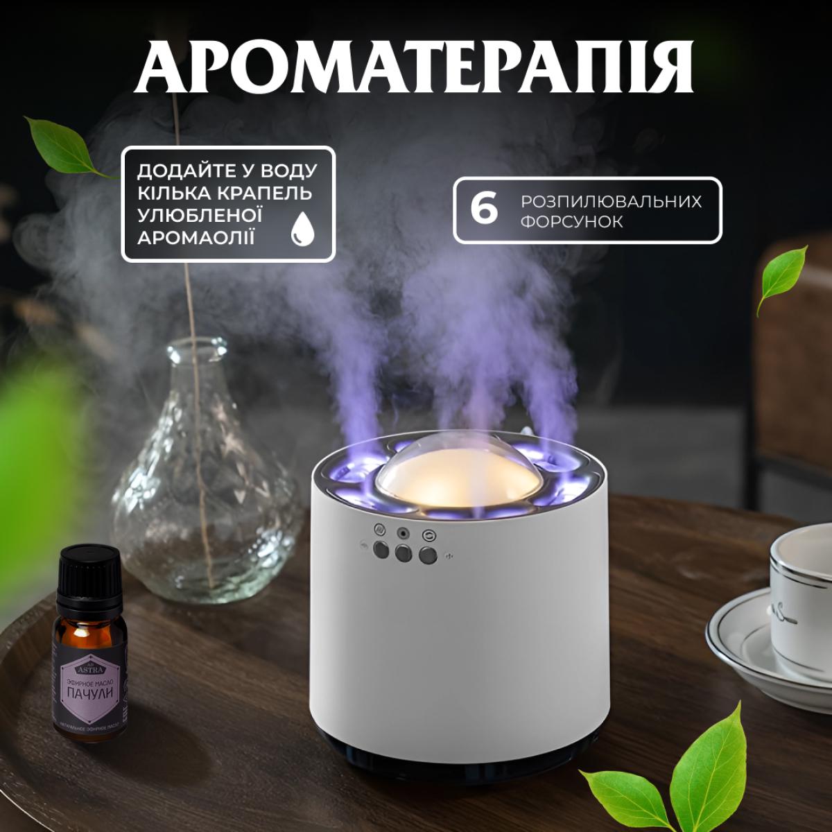 Увлажнитель воздуха Happy Life HPKP6262 с RGB-подсветкой и музыкой 800 мл Белый (100-107-HPKP6262) - фото 6