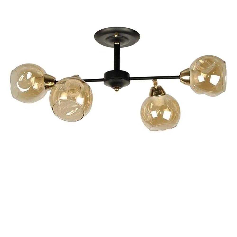 Люстра потолочная Light House SRS-19045/4 Черный/Золотой/Медный
