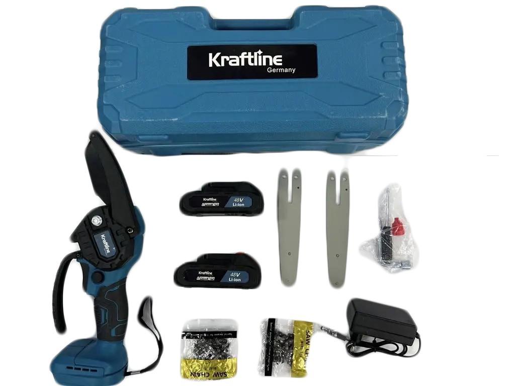 Пила аккумуляторная цепная Kraftline 24V 6" с дополнительными аккумуляторами (14485122) - фото 2 Пила аккумуляторная цепная Kraftline 24V 6" с дополнительными аккумуляторами (14485122) - фото 2