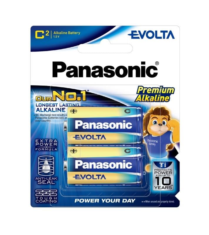 Батарейки Panasonic Evolta C LR14 1,5V Alkaline щелочные 2 шт. (LR14EG/2B)
