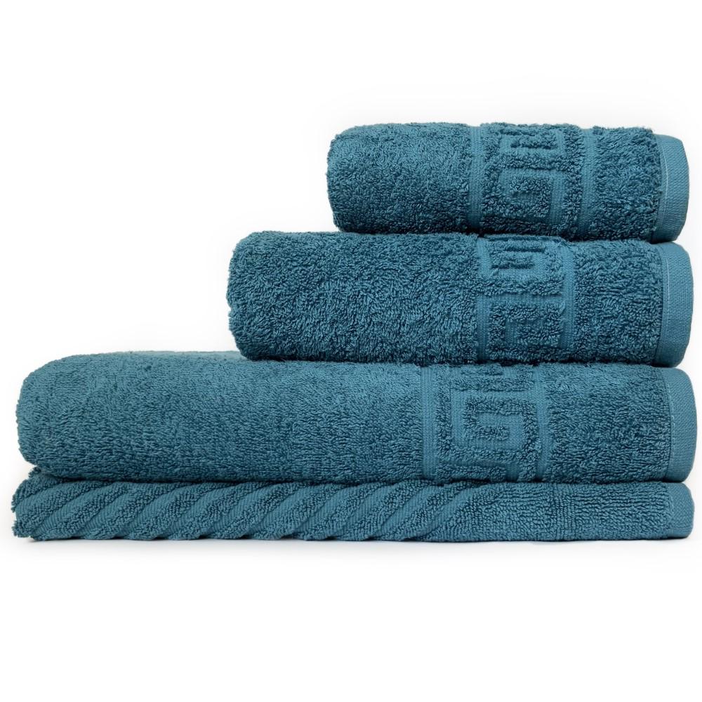 Набір махрових рушників ADT Curb kit 4 Harbour Blue - фото 1 Набір махрових рушників ADT Curb kit 4 Harbour Blue - фото 1