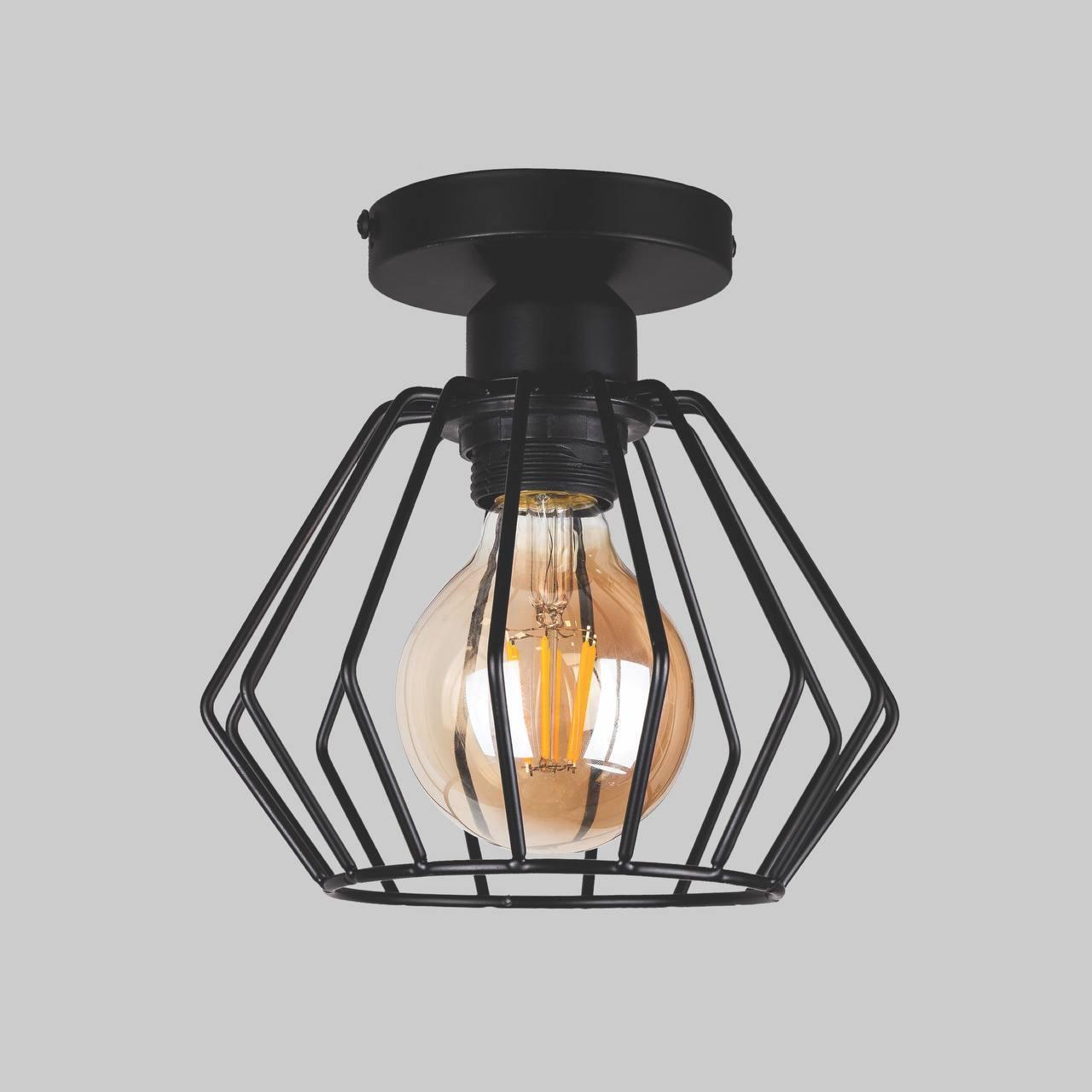 Светильник потолочный в стиле лофт Чeрный (56-XPR108F-1 BK)