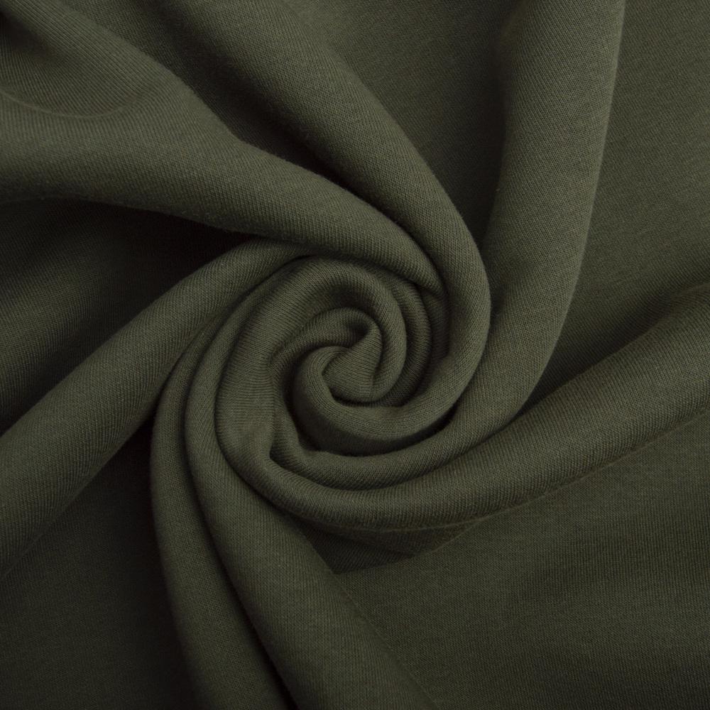 Ткань трикотаж Сезон трехнить флис Хаки (23798)