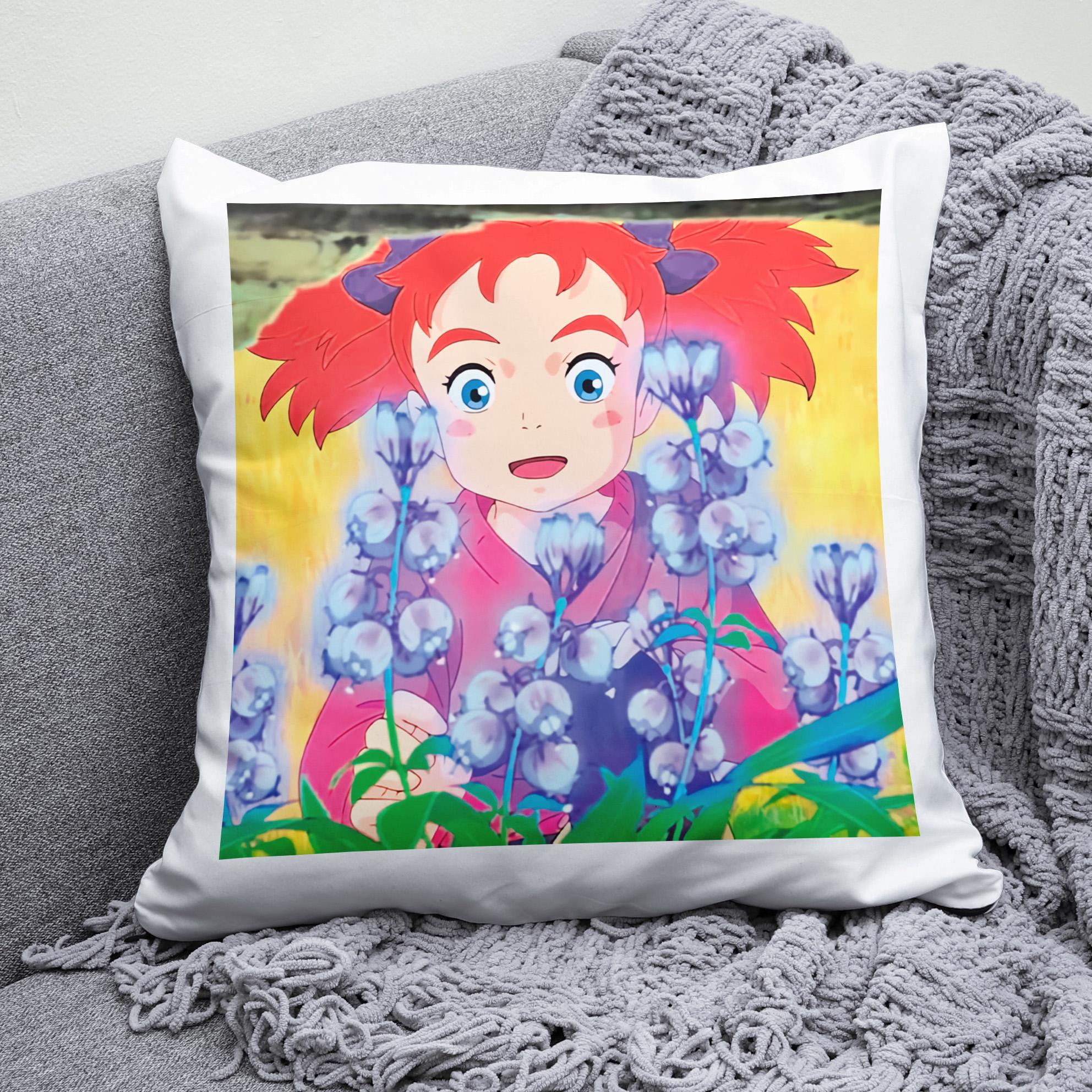Плюшевая подушка квадрат с принтом аниме Mary and the Witch's Flower