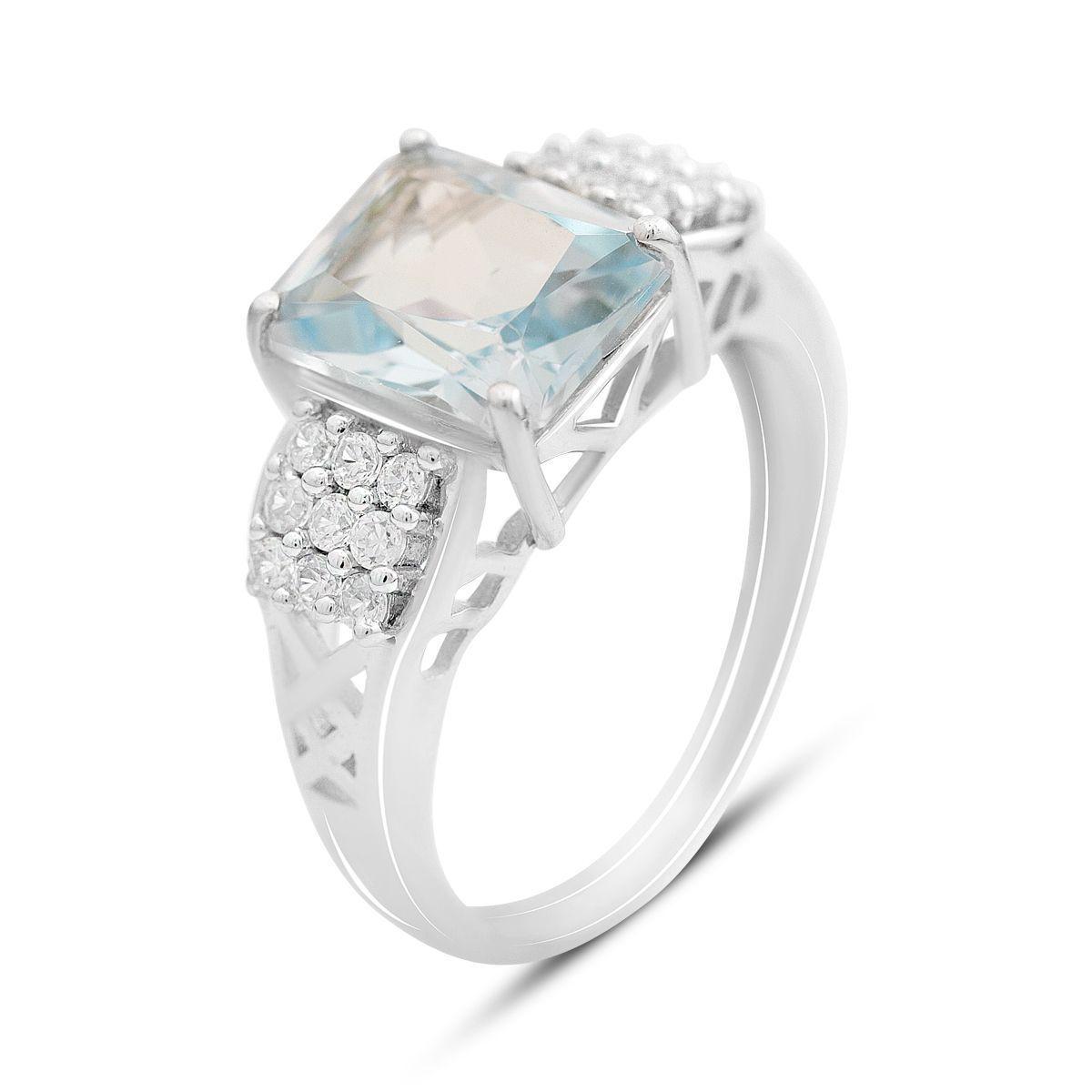 Кольцо серебряное Tiva с натуральным топазом 4,463 ct 3,85 г р. 18 (2167860)