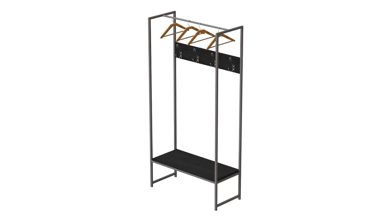 Вешалка напольная модульная Ferrum-decor Трелис 12 ДСП 16 мм 180x90x38 см Серый/Сосна Кембра (FRD-104324)