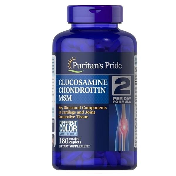 Препарат для суставов и связок Puritan's Pride Triple Strength Glucosamine Chondroitin & MSM Joint Soother 180 Caplets