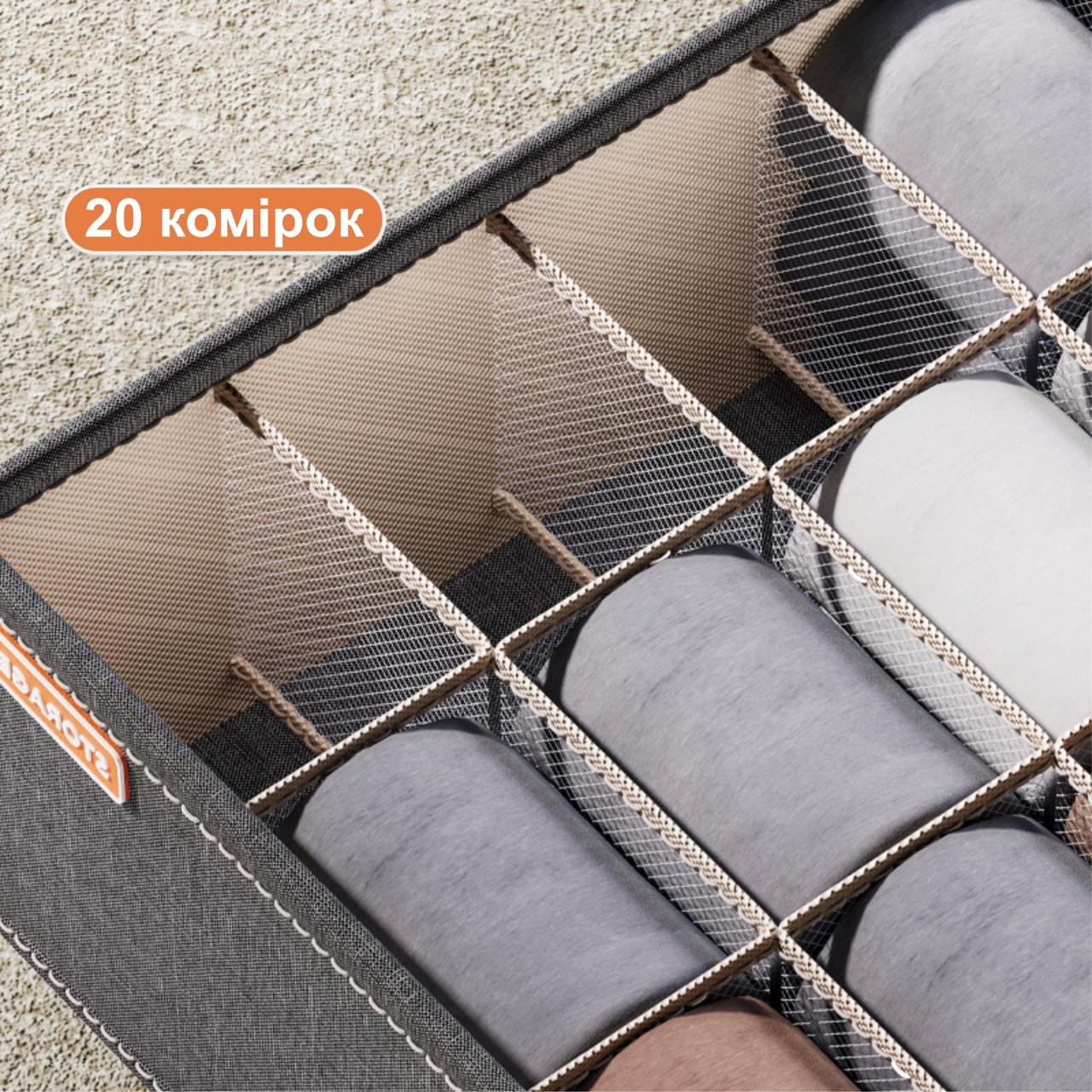 Набір органайзерів з оксфордської тканини Storage Grey/Orange handle (137465) - фото 7