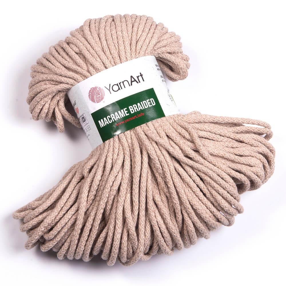 Шнур Macrame Braided 5 мм 250 г Бежевый №753 Шнур Macrame Braided 5 мм 250 г Бежевый №753