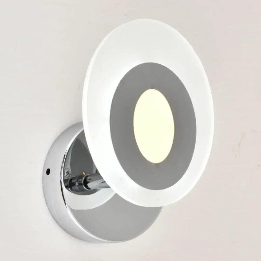 Бра светодиодная Sirius 20W с круглым плафоном Хром (8929-1)