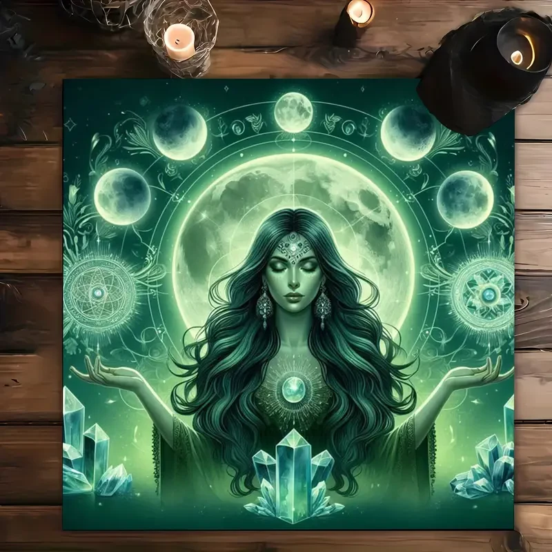 Скатерть для гадания на рунах Богиня Луны 50х50 см