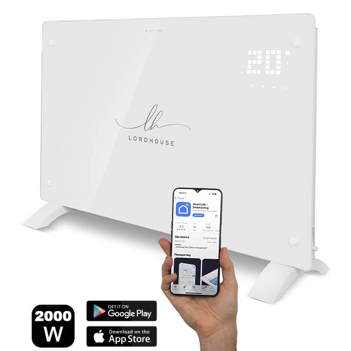 Конвекторний обігрівач Lordhouse 2в1 Wi-Fi Heaters 2000 W White - фото 2