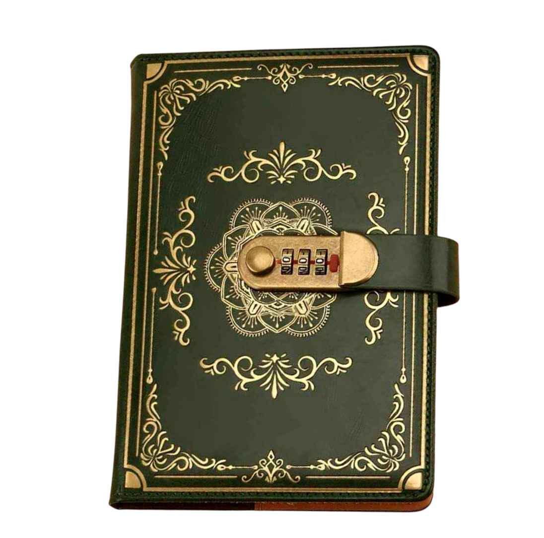 Блокнот с кодовым замком 212x145 мм Зеленый (7225)