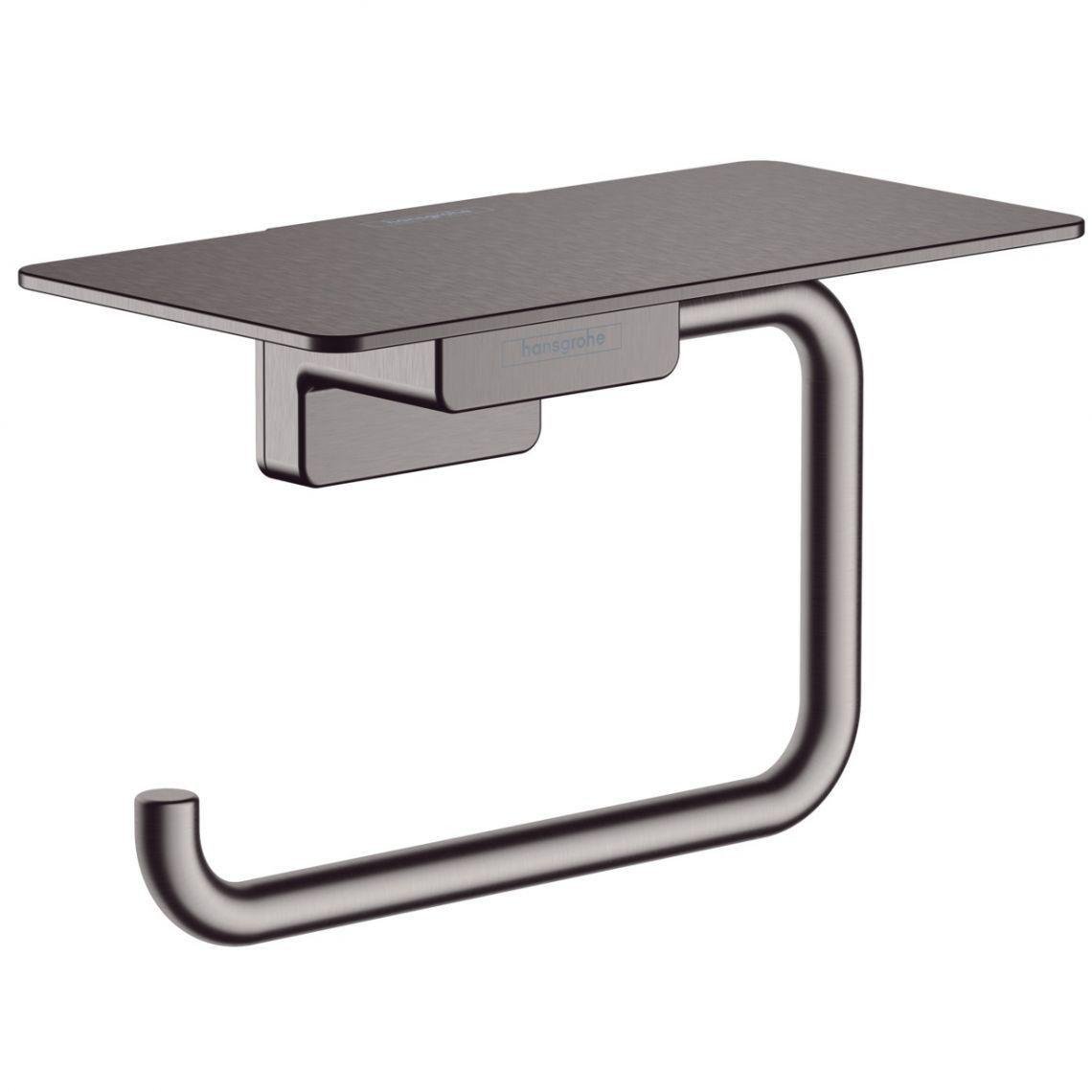 Тримач для туалетного паперу Hansgrohe AddStoris з поличкою Чорний матовий (41772340)