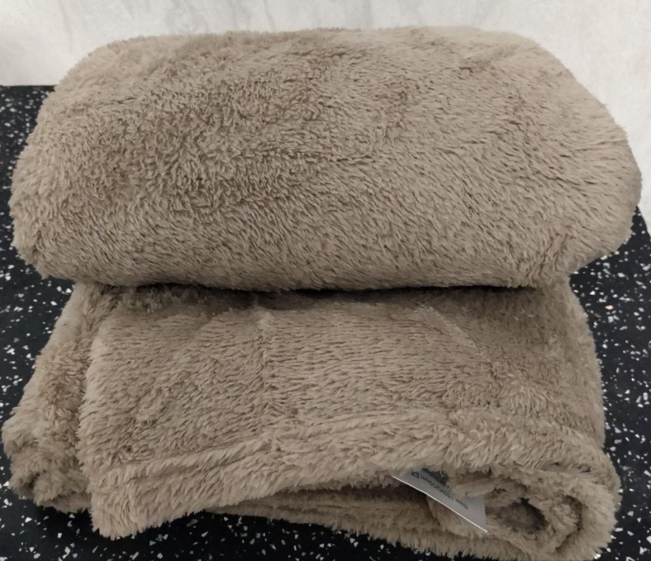 Плед-покривало Koloco фліс 150х200 см Бежевий (33493897)