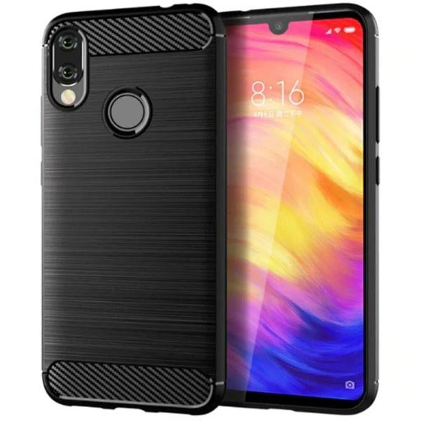Чехол накладка Polished Carbon для Xiaomi Redmi Note 7 черный