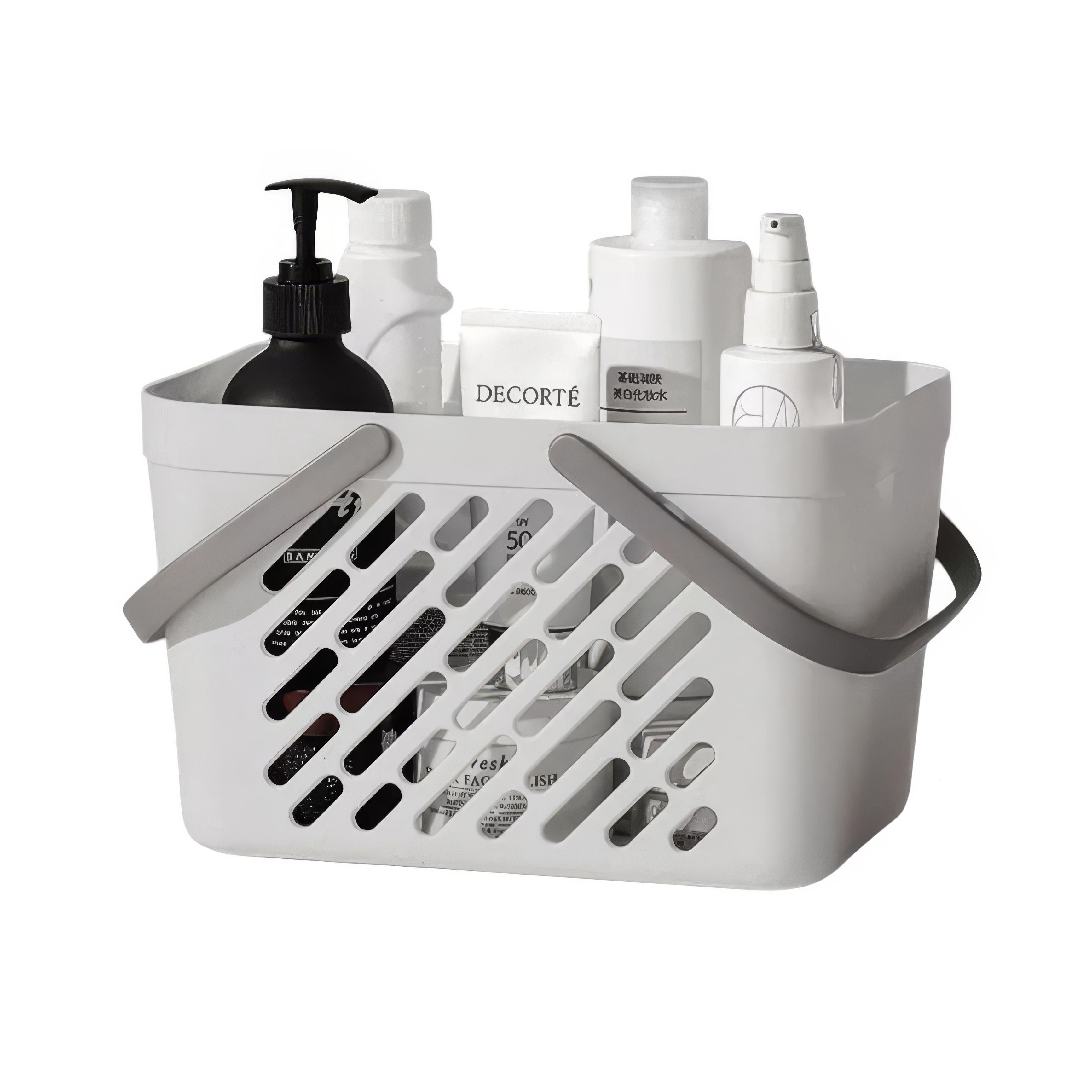 Корзина пластиковая для ванной комнаты 27х18х18 см Серый