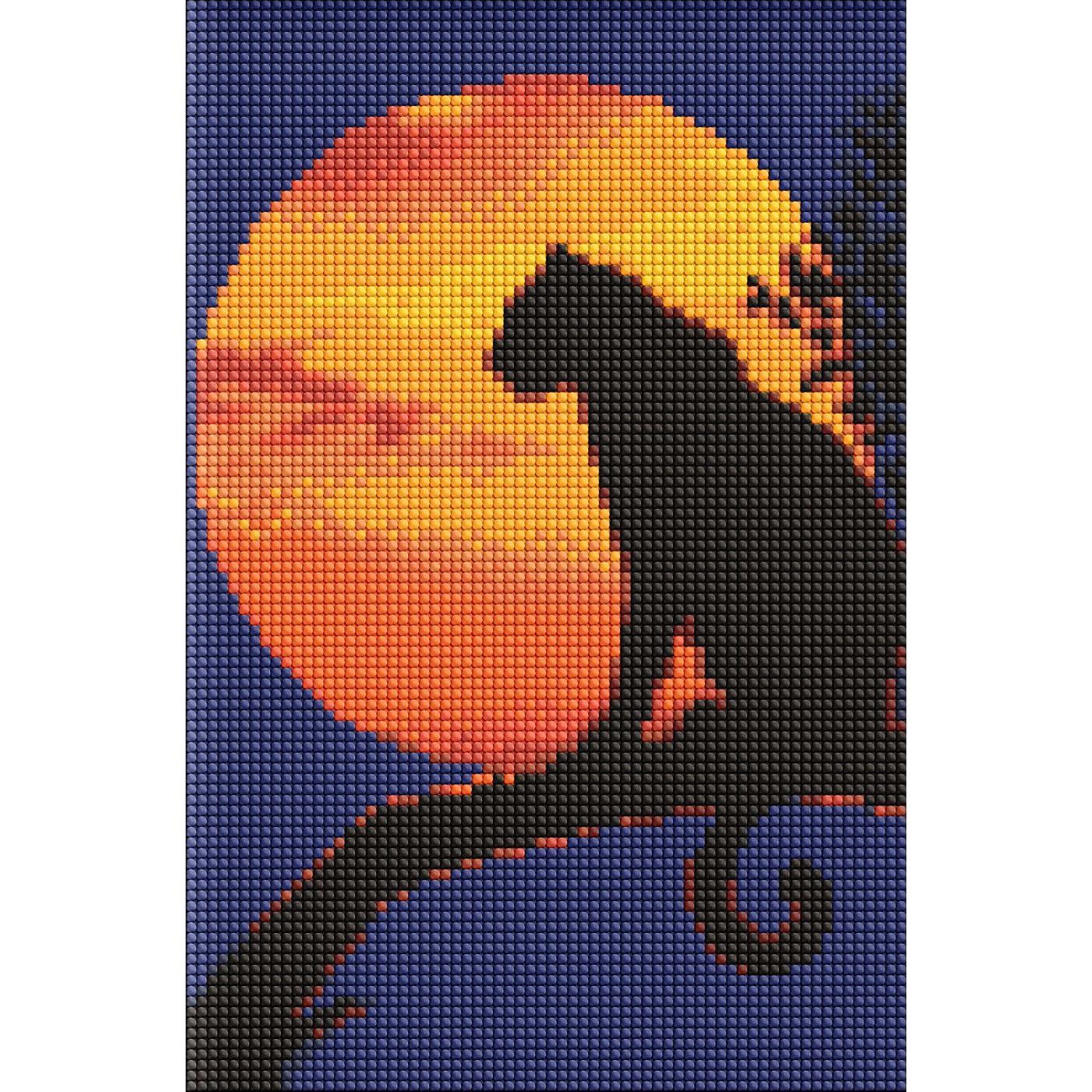 Картина по номерам Ideyka Грация пантеры бриллиантовая вышивка 20х30 см (VM-127-A-174)