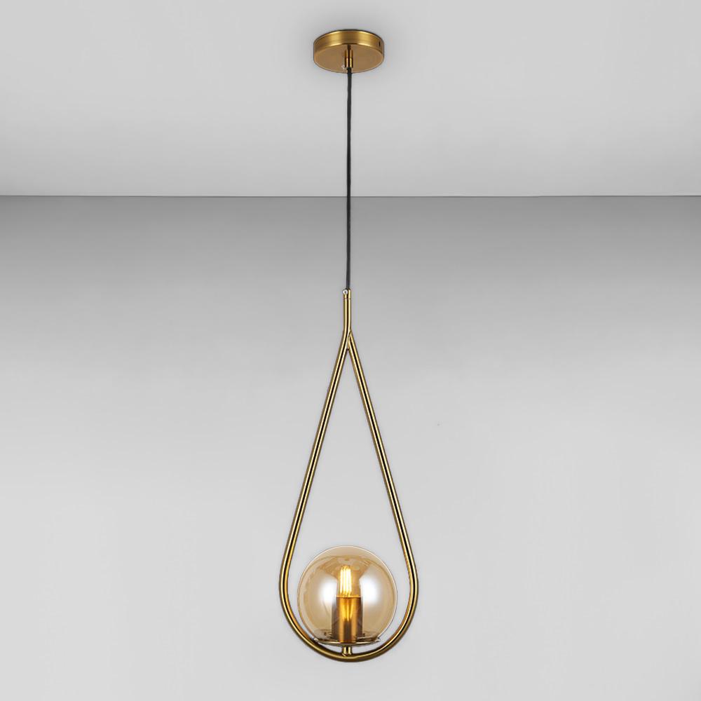 Люстра подвесная Light House бронза/Янтарный (59833)