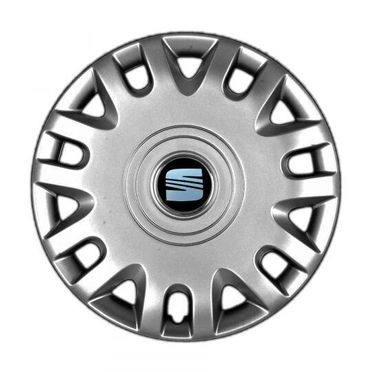 Автомобильные колпаки SKS 333 R15 с логотипом Seat 4 шт. Серебристый