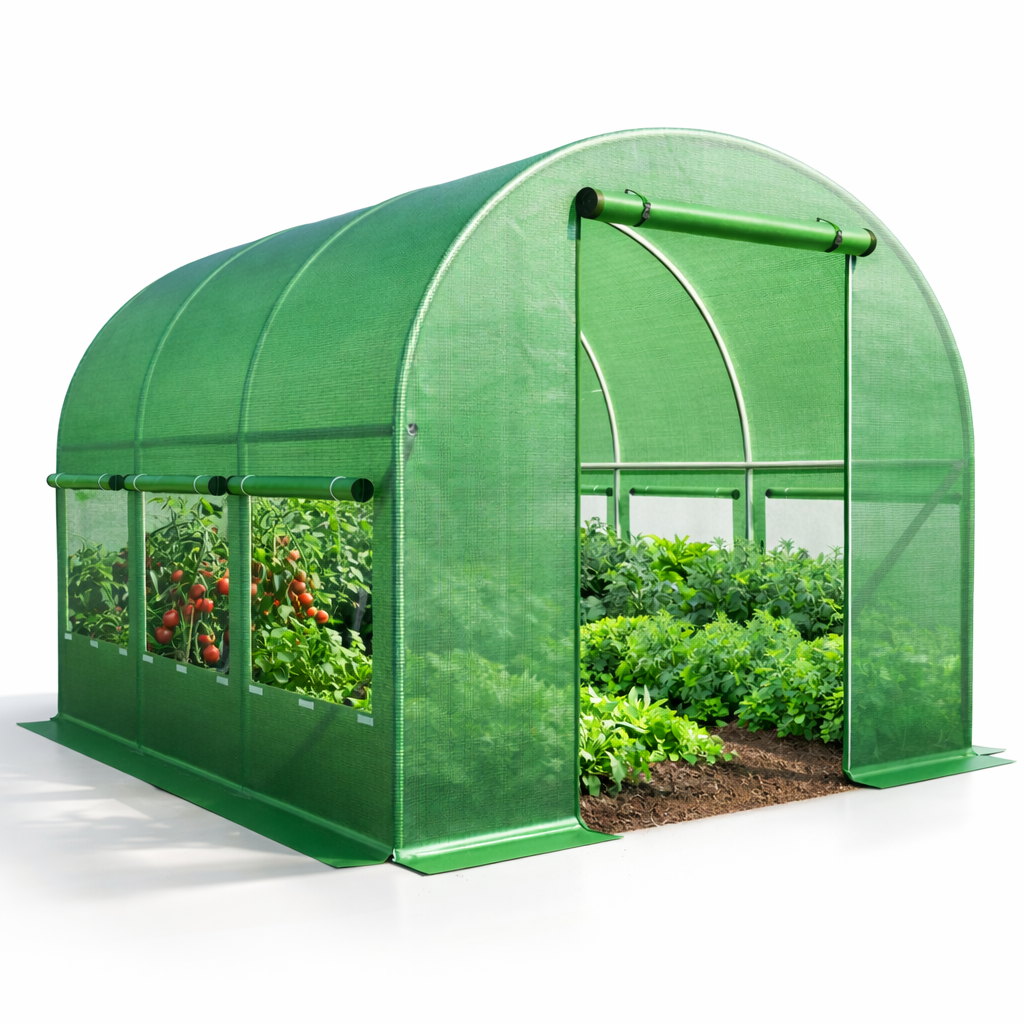 Теплиця садова для овочів Helper HP-1067 3х2х2 м 6 м2 Зелений