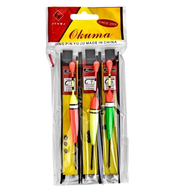 Набор поплавков с леской/грузилами/крючками 3 шт. (LU001473)