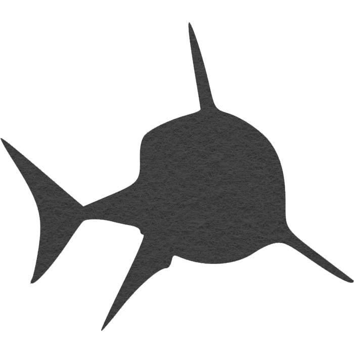 Вырубка из фетра/фоамирана Акула №7 4x3,5 см (2501160357)