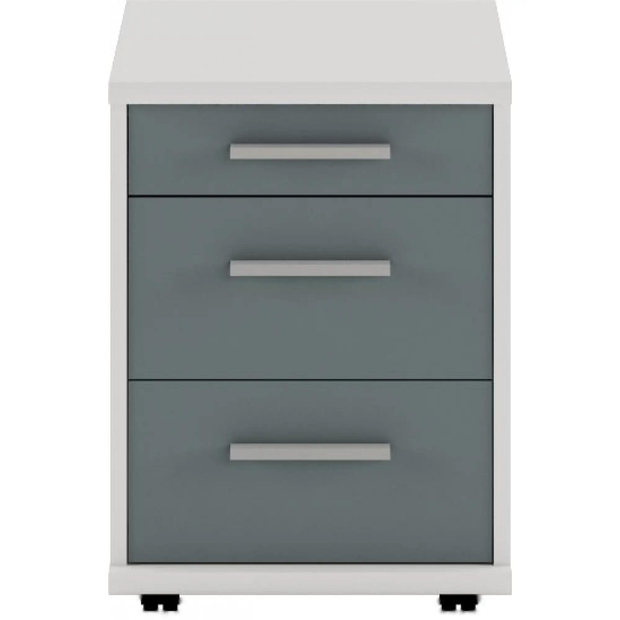 Тумба офисная под стол Гербор Каби KON 3S Пепельный/Антрацитовый (GB-10460)