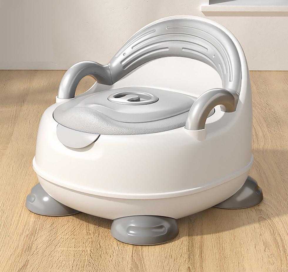 Горшок детский Bestbaby A2C-8840 c крышкой и подлокотниками Silver
