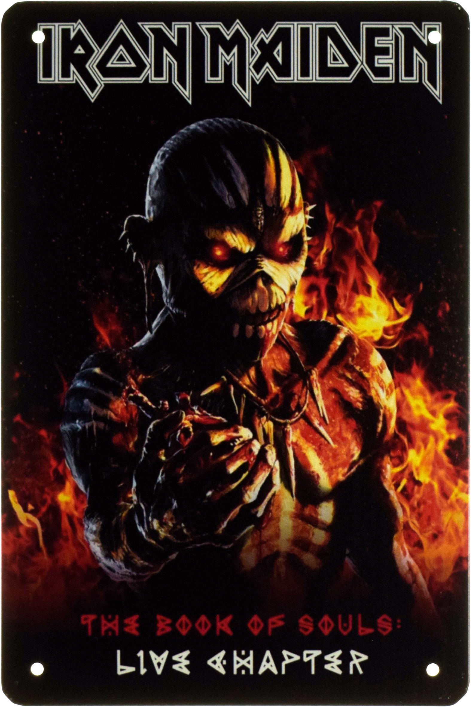 Металева табличка Iron Maiden The Book of Souls: Live Chapter 20x30 см
