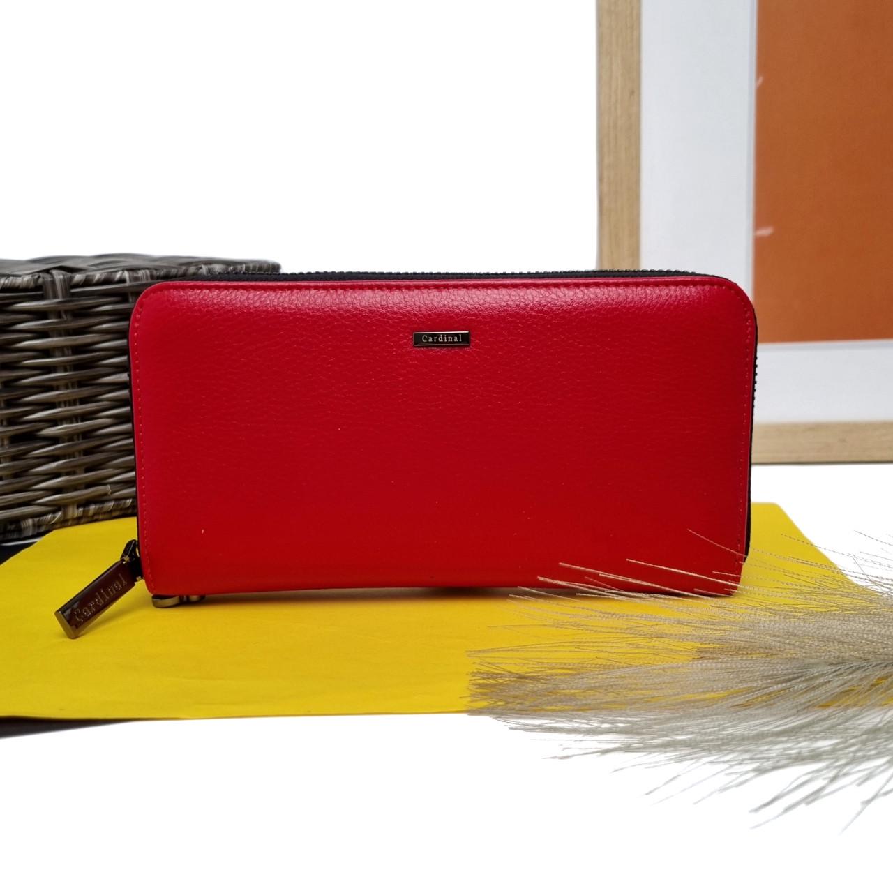 Гаманець жіночий Cardinal великий натуральна шкіра Червоний (5243B-08)