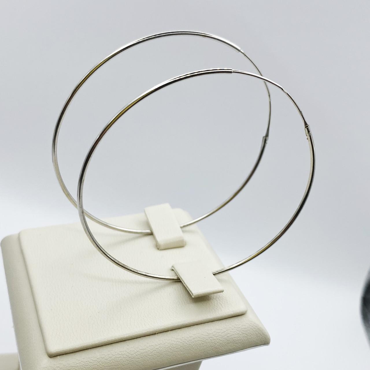 Серьги-кольца серебряные 60 мм 2,55 г (1968718481)