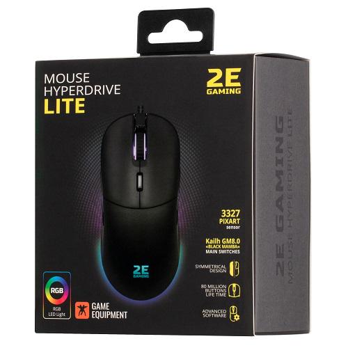 Мышка проводная игровая 2E MGHDL-BK Gaming HyperDrive Lite RGB USB 2.0 Black (12909736) - фото 5