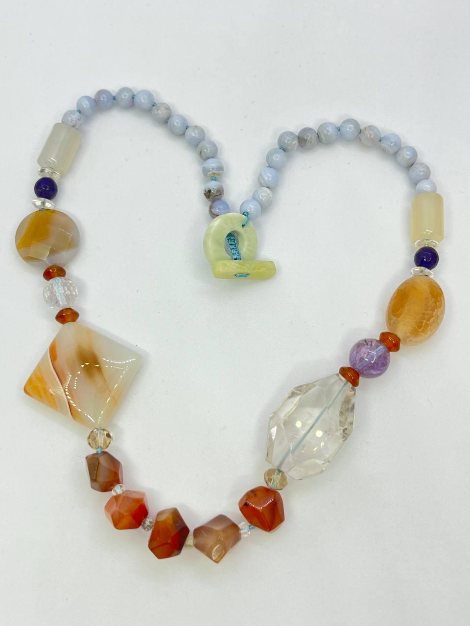 Намисто мікс самоцвітів 50 см Різнокольоровий (10306)