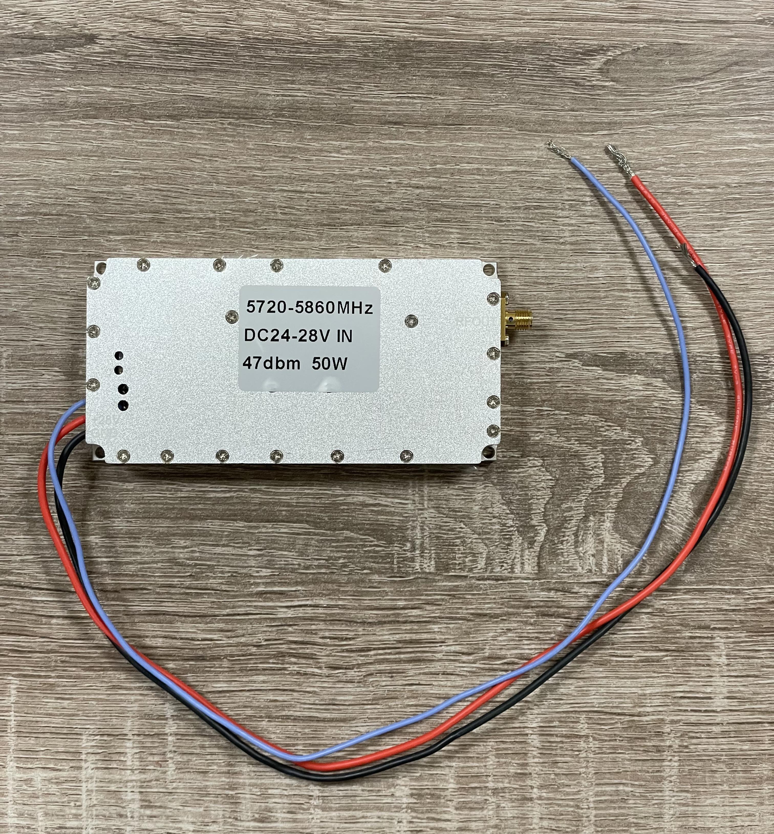 Усилительный модуль 5720-5860MHz РЭБ GaN Anti Drone YNX-5.8G 50W с циркулятором на GaN транзисторе (00-00026551)