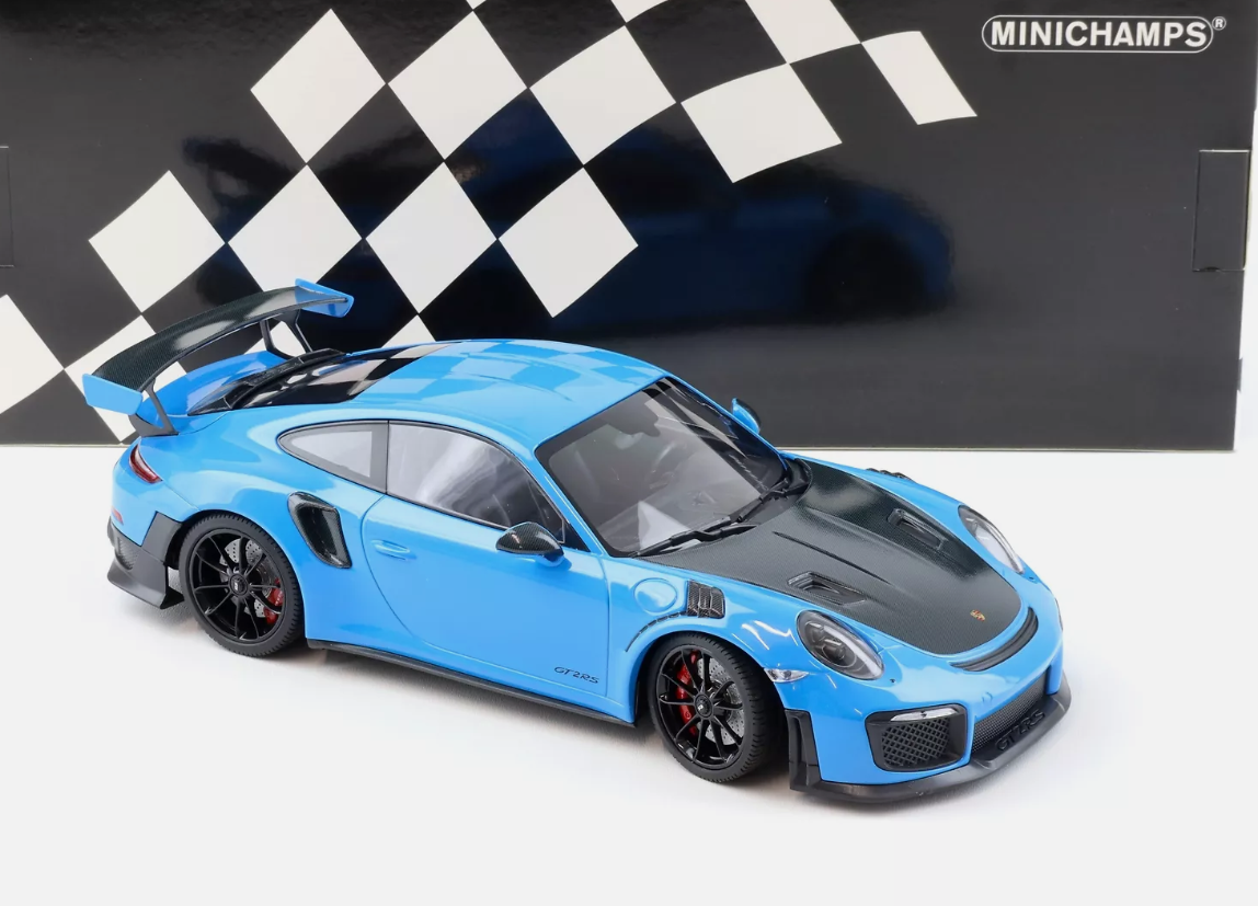 Модель автомобіля Minichamps Porsche 911/991.2 GT2 RS 1:18 Blue/Black (155068308)