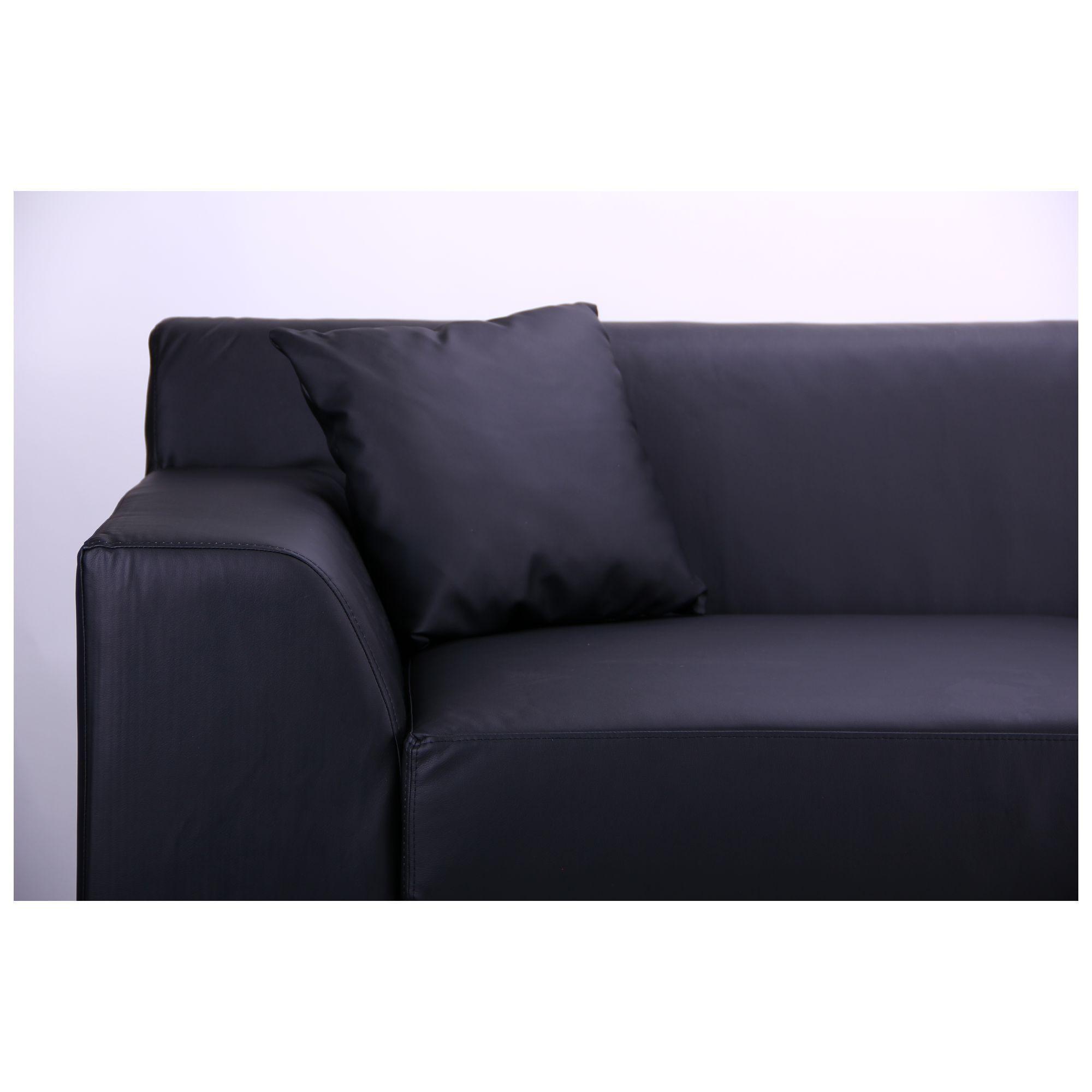 Диван AMF Токіо в офіс/квартиру 780х2100х910 Неаполь шкірозамінник Чорний - фото 5 Диван AMF Токіо в офіс/квартиру 780х2100х910 Неаполь шкірозамінник Чорний - фото 5