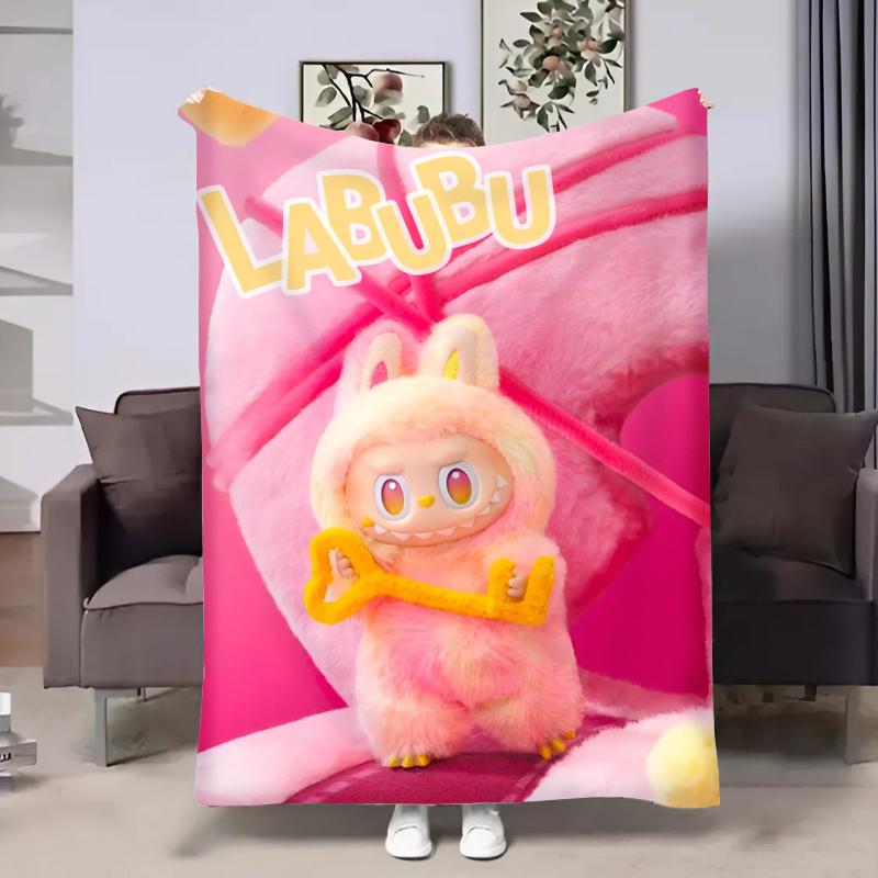 Плед плюшевый с 3D рисунком Лабубу 6 велюр 160х200 см (14799А)