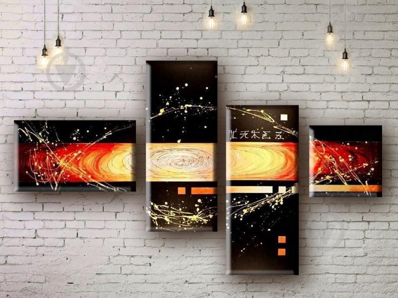 Модульная картина акрилом абстракция ArtStar MHM17_4_076 размер 80 х 150 см