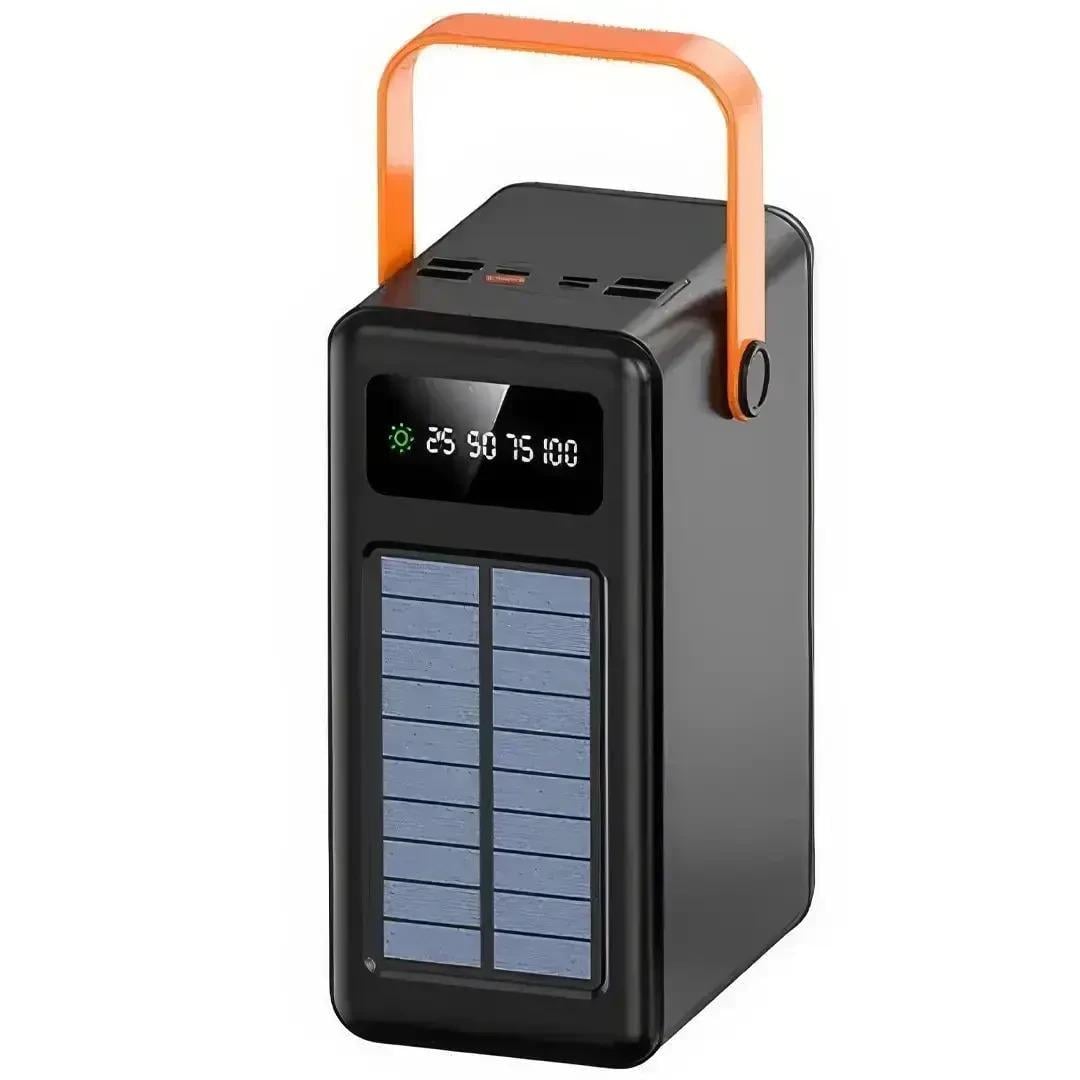 Повербанк 120000 mAh с солнечной панелью и фонариком