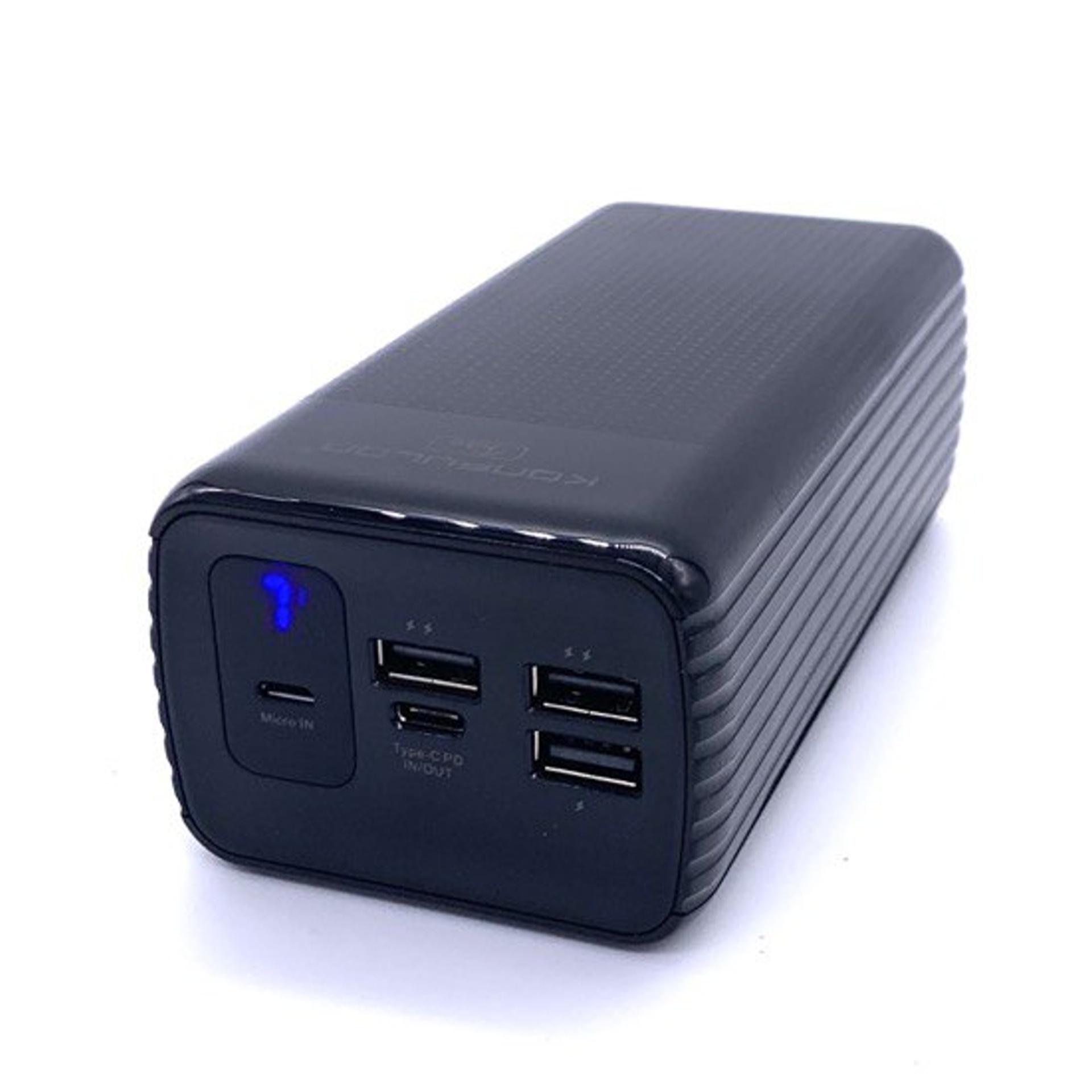 Повербанк Konfulon 40000 mAh TypeC Micro USB Черный - фото 1