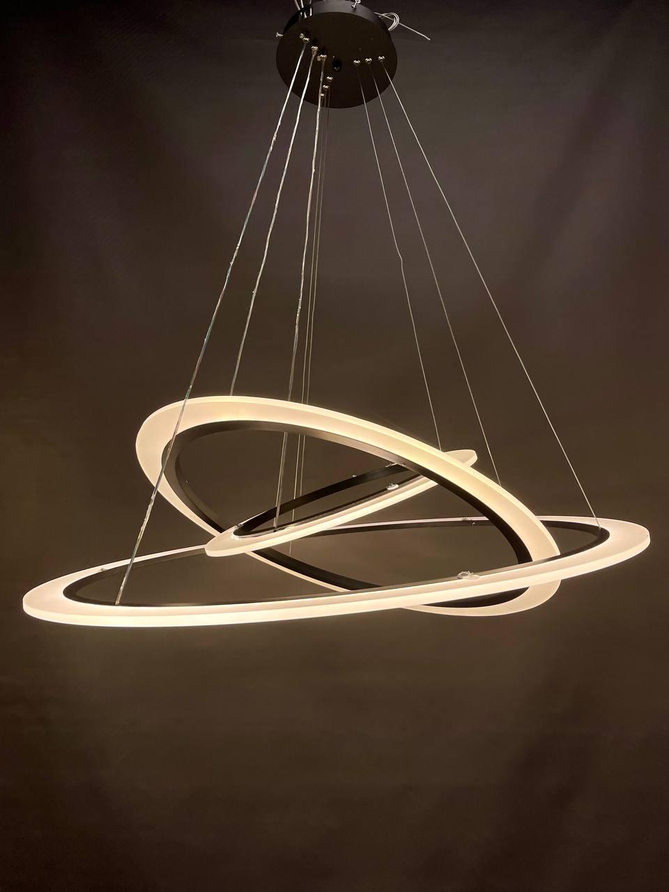 Люстра светодиодная Zilini ER020/80/60/40 110W Черный (27352817) - фото 2