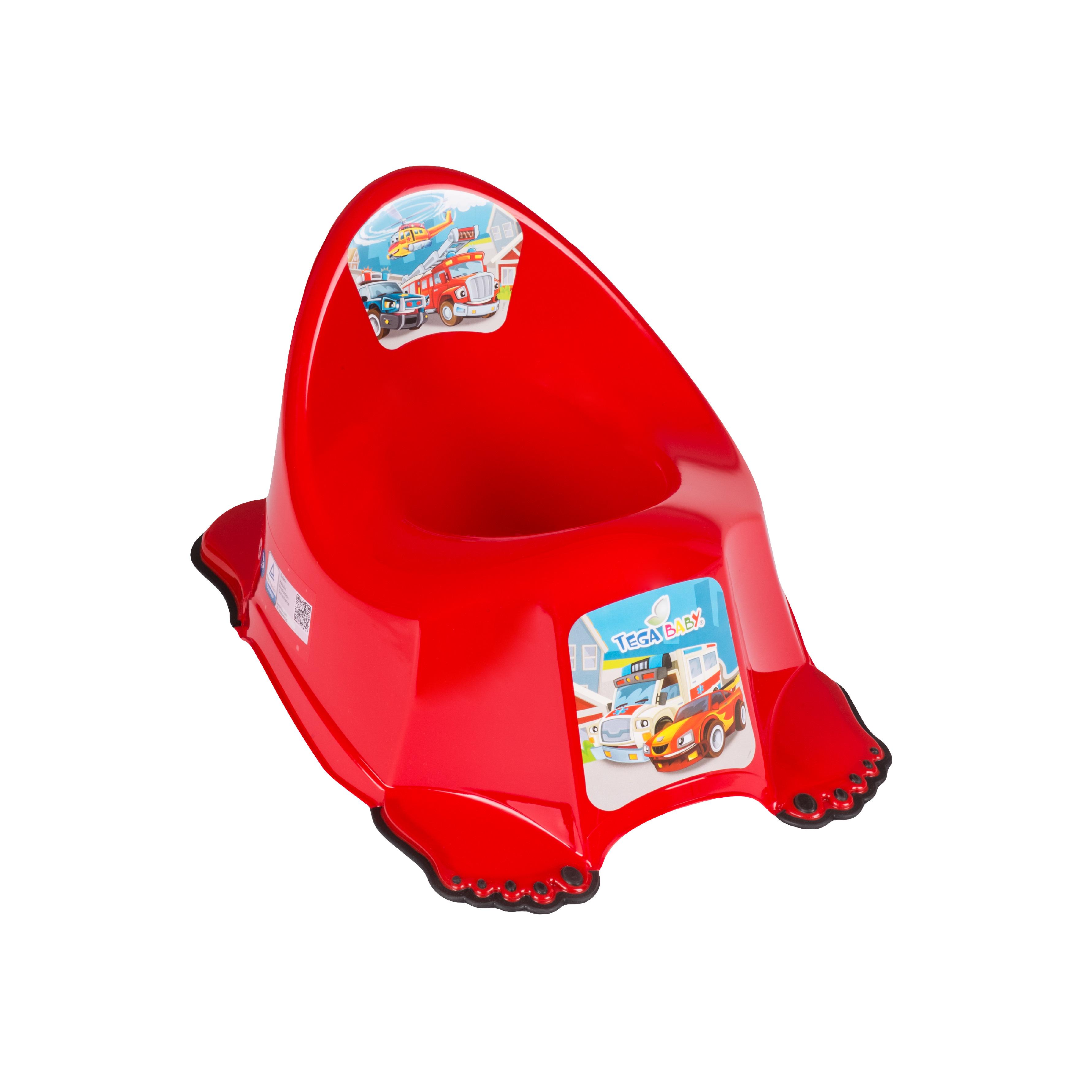 Горшок нескользящий Tega Baby Авто Красный (CS-001-121)
