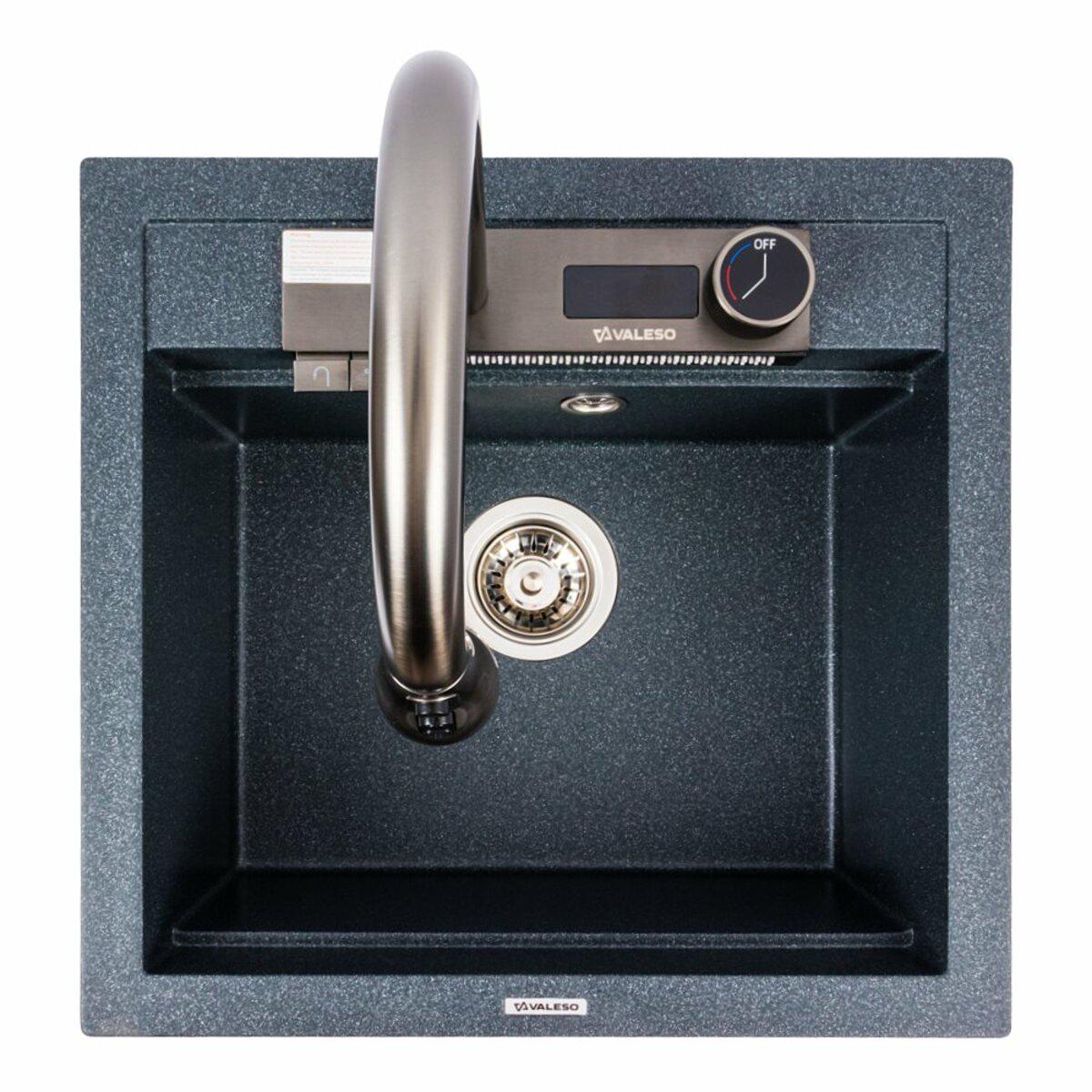 Мийка для кухні гранітна Valeso VIVA 5149 Антрацит матовий (033203) - фото 7 Мийка для кухні гранітна Valeso VIVA 5149 Антрацит матовий (033203) - фото 7